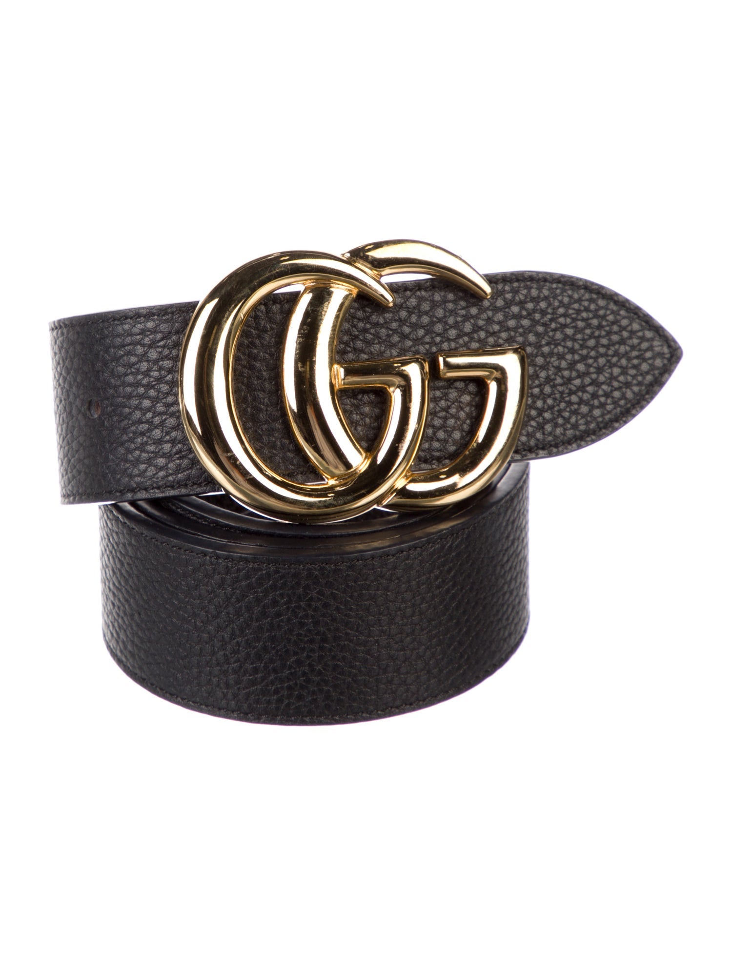 Gucci Double G Logo Leather Belt