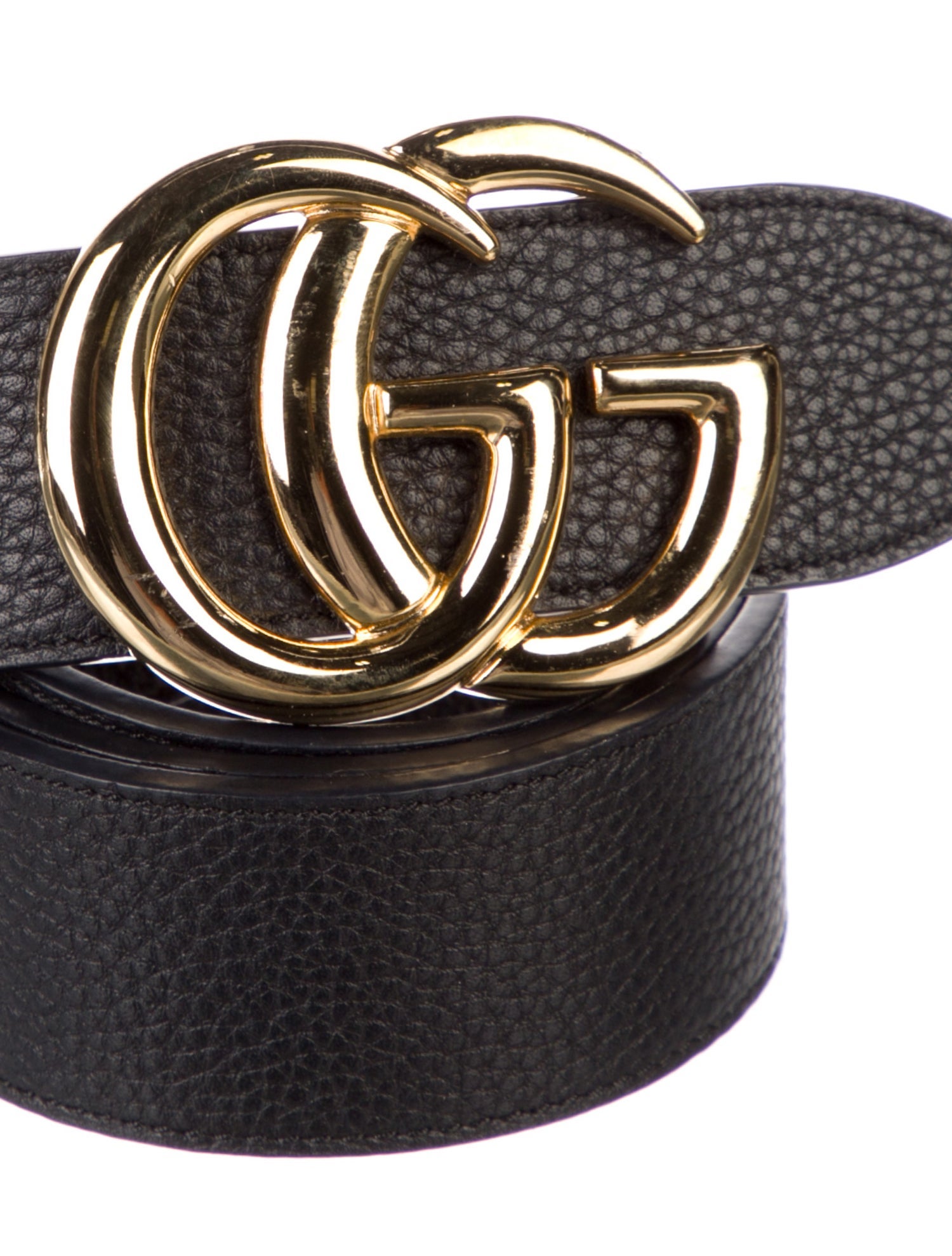 Gucci Double G Logo Leather Belt
