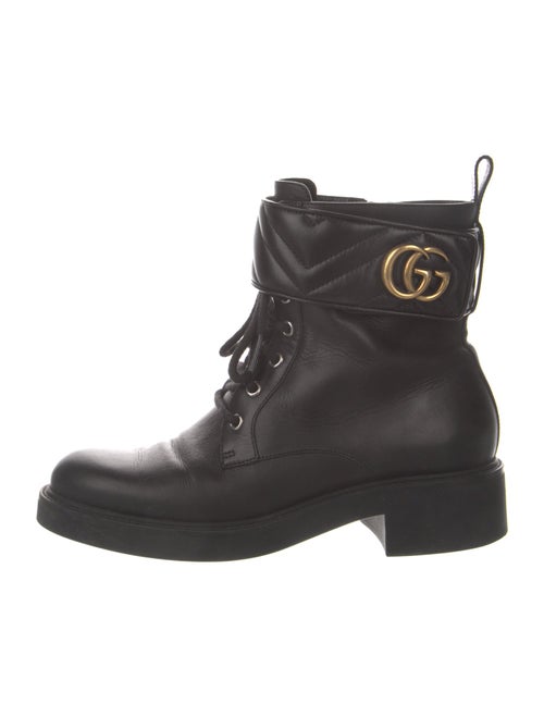 Gucci Leather Combat Boots