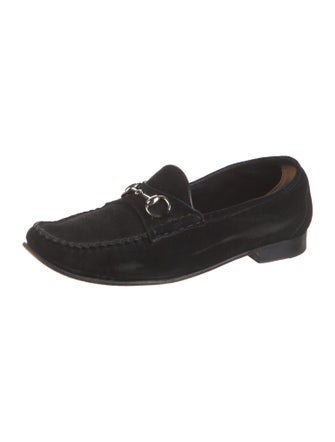 Gucci Horsebit Accent Suede Loafers