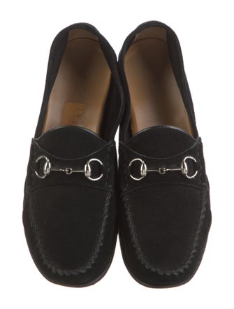 Gucci Horsebit Accent Suede Loafers