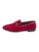 Gucci Horsebit Accent Velvet Loafers