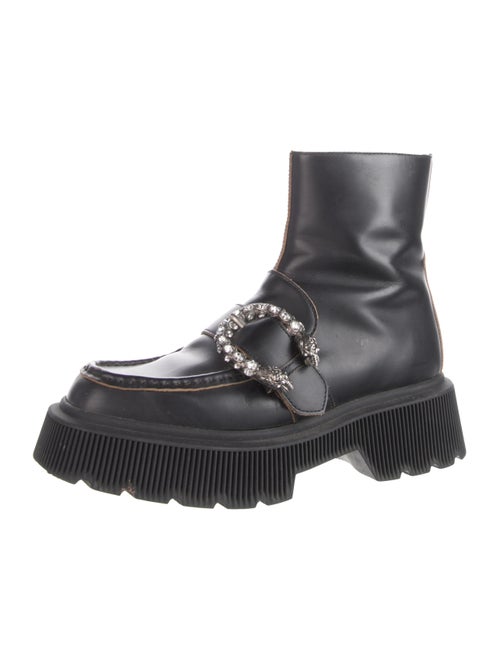 Gucci Dionysus Accent Leather Combat Boots