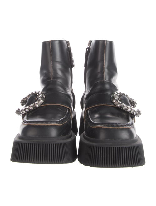 Gucci Dionysus Accent Leather Combat Boots