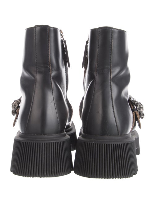 Gucci Dionysus Accent Leather Combat Boots