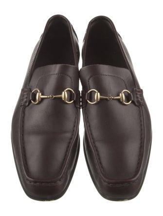 Gucci Horsebit Accent Leather Dress Loafers