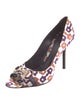 Gucci Horsebit Accent Satin Pumps