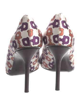 Gucci Horsebit Accent Satin Pumps