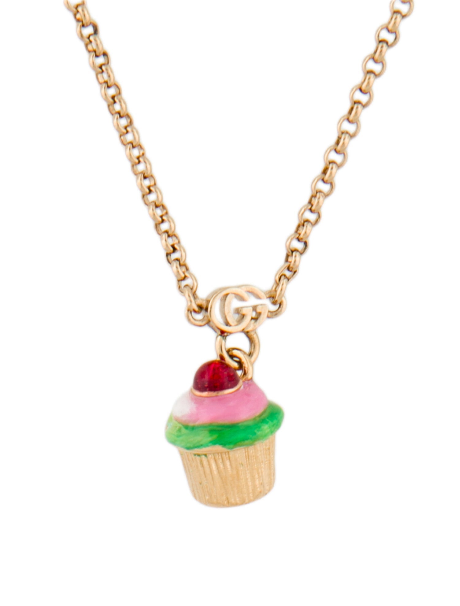 Gucci Interlocking G Cupcake Pendant Necklace