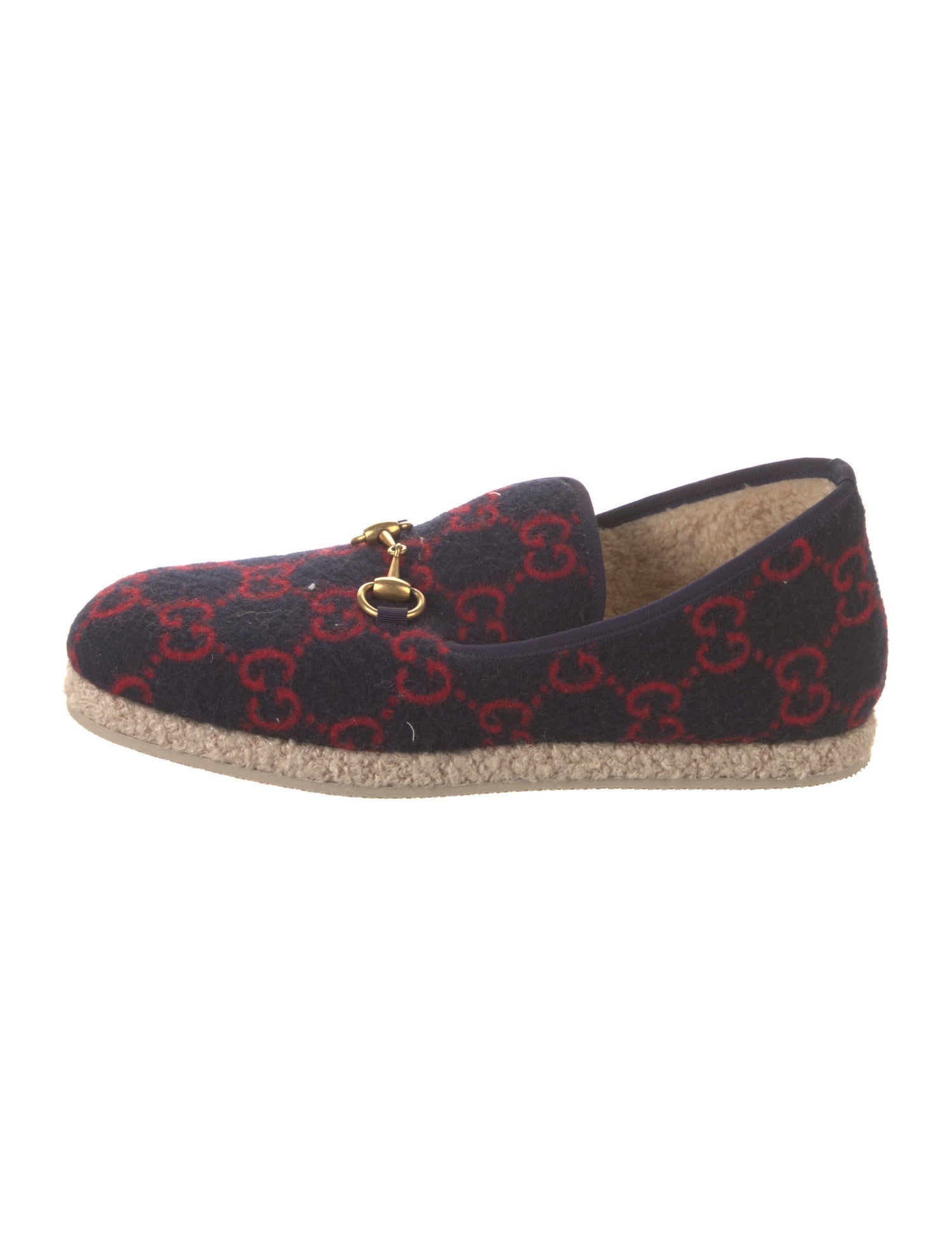 Gucci GG Logo Wool Loafers