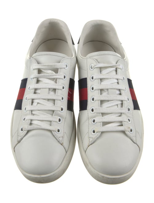 Gucci Web Accent Leather Sneakers