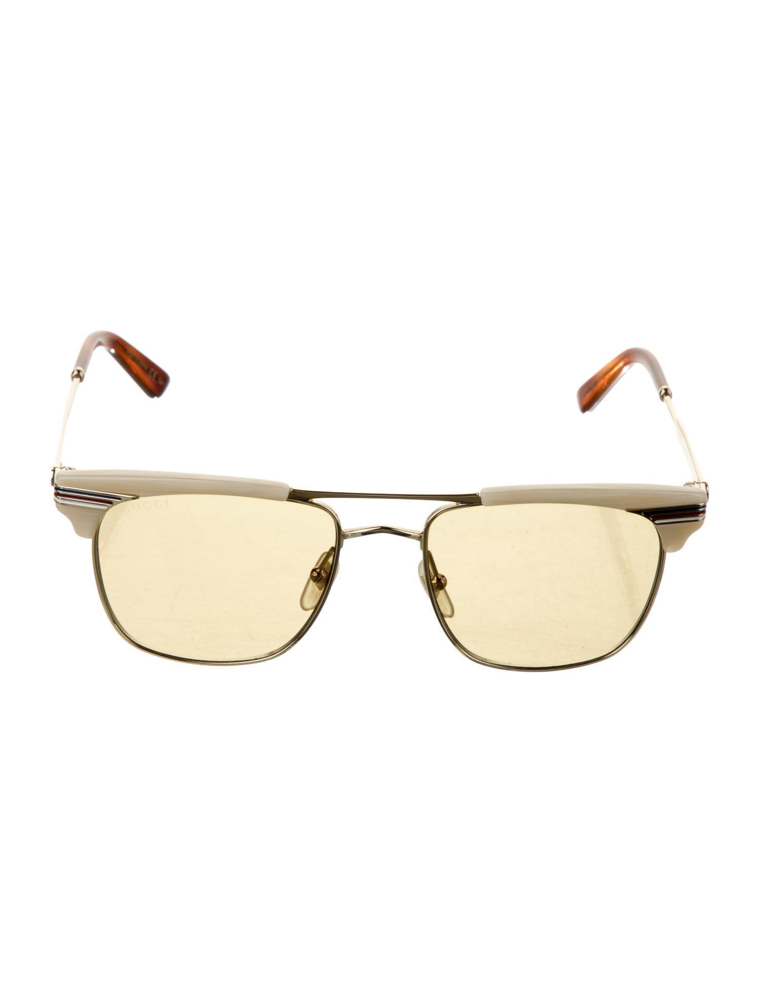 Gucci Sylvie Web Accent Wayfarer Sunglasses