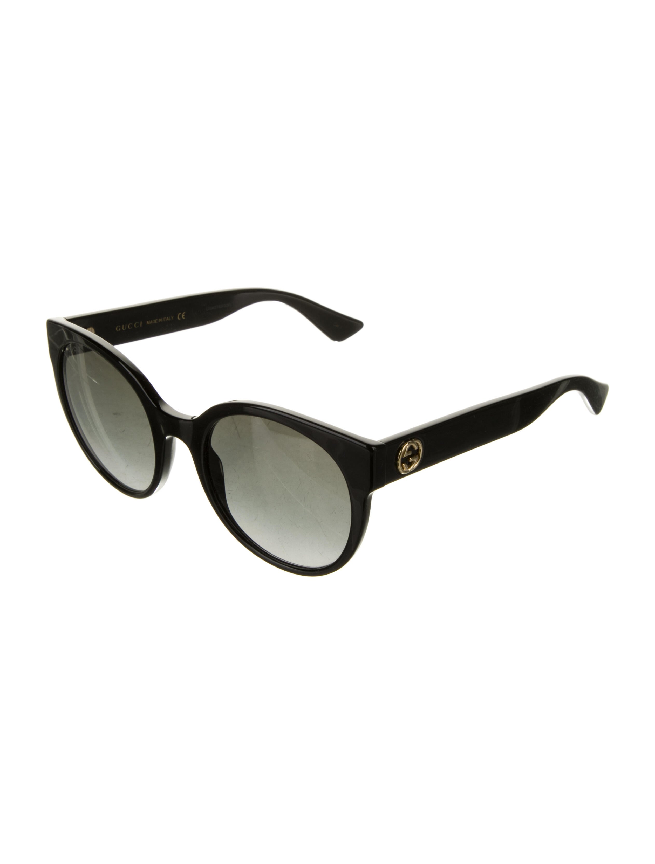 Gucci Interlocking G Logo Round Sunglasses