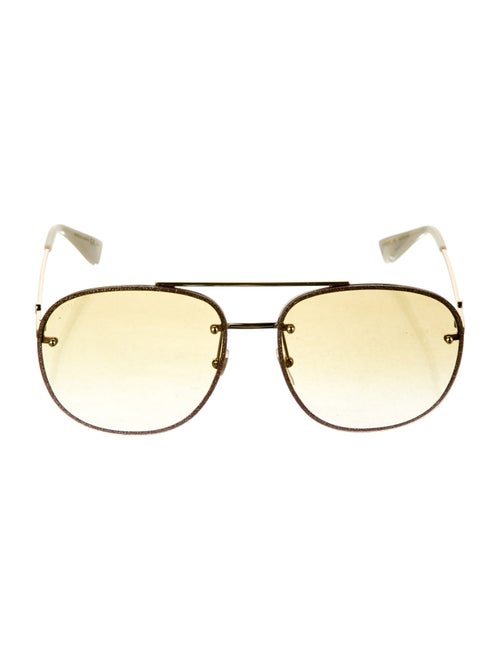 Gucci Bee Accent Aviator Sunglasses