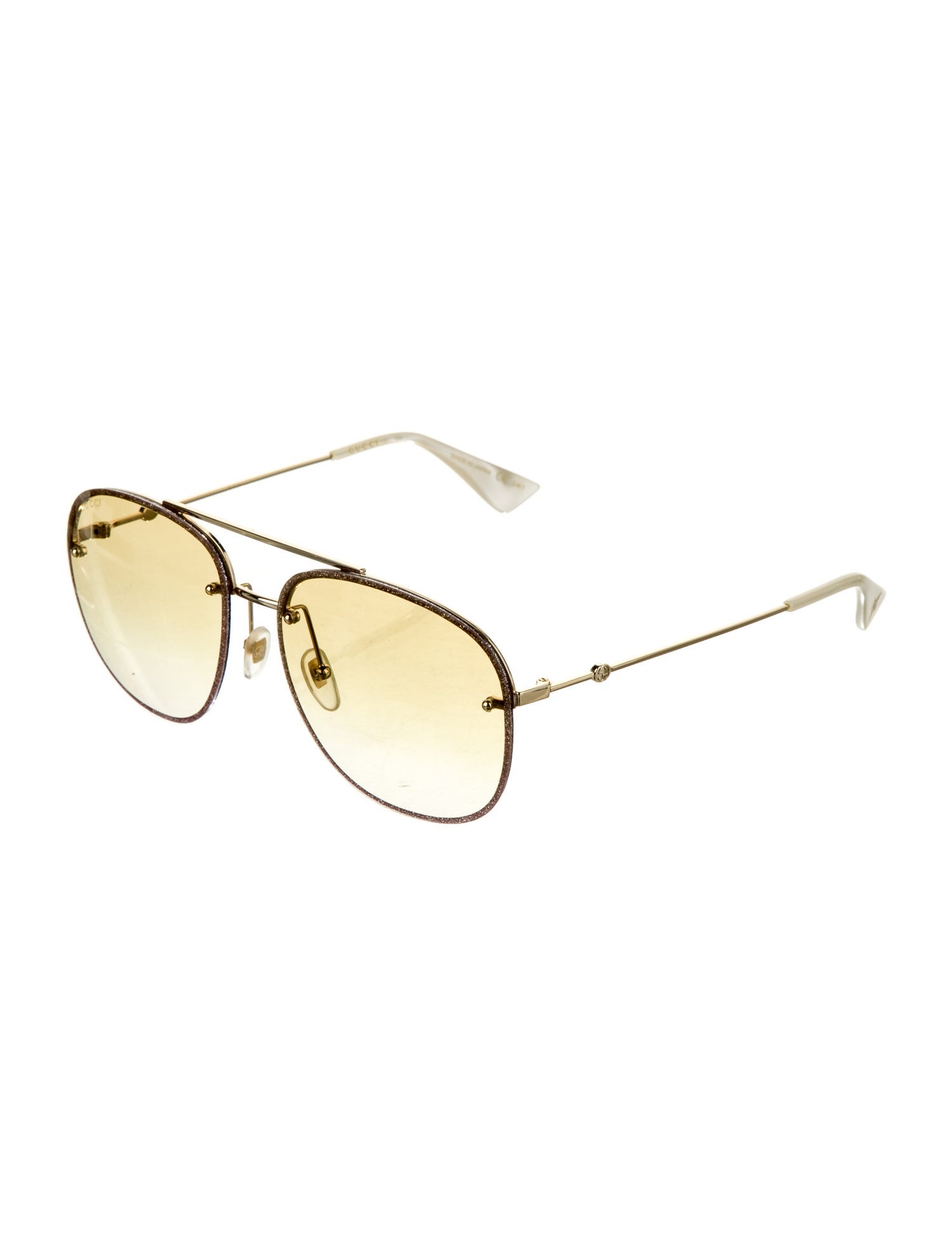 Gucci Bee Accent Aviator Sunglasses