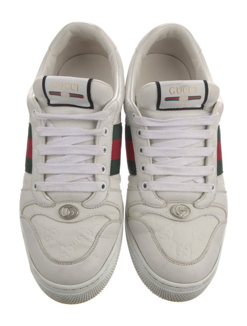 Gucci Web Accent Leather Sneakers