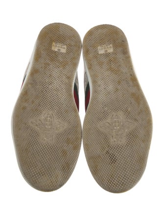 Gucci Web Accent Leather Sneakers