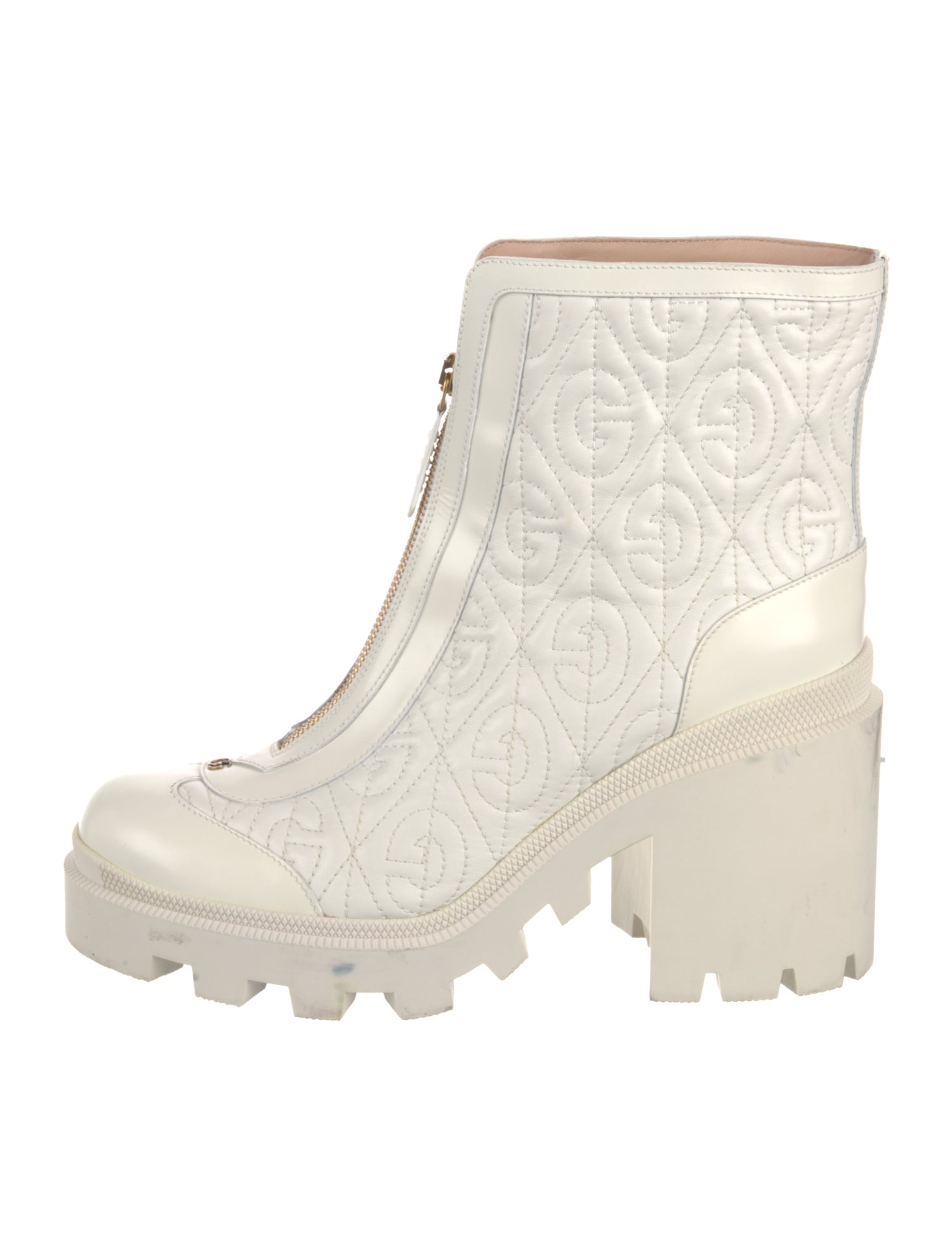 Gucci Double G Logo Leather Boots