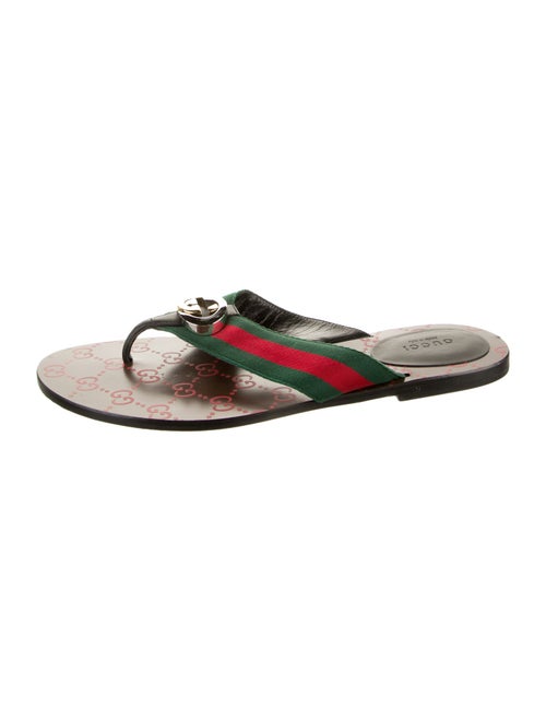 Gucci GG Supreme Canvas Flip Flops