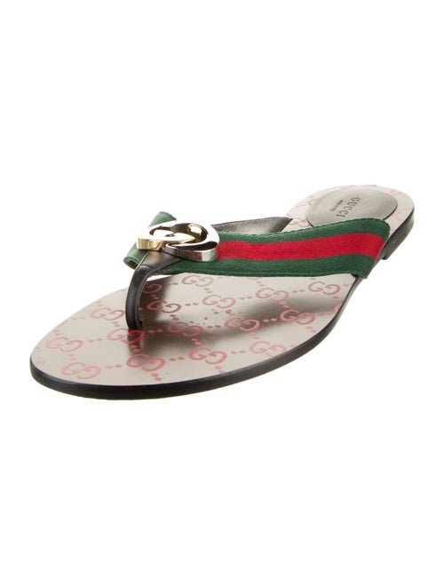 Gucci GG Supreme Canvas Flip Flops