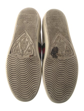 Gucci Leather Floral Print Sneakers