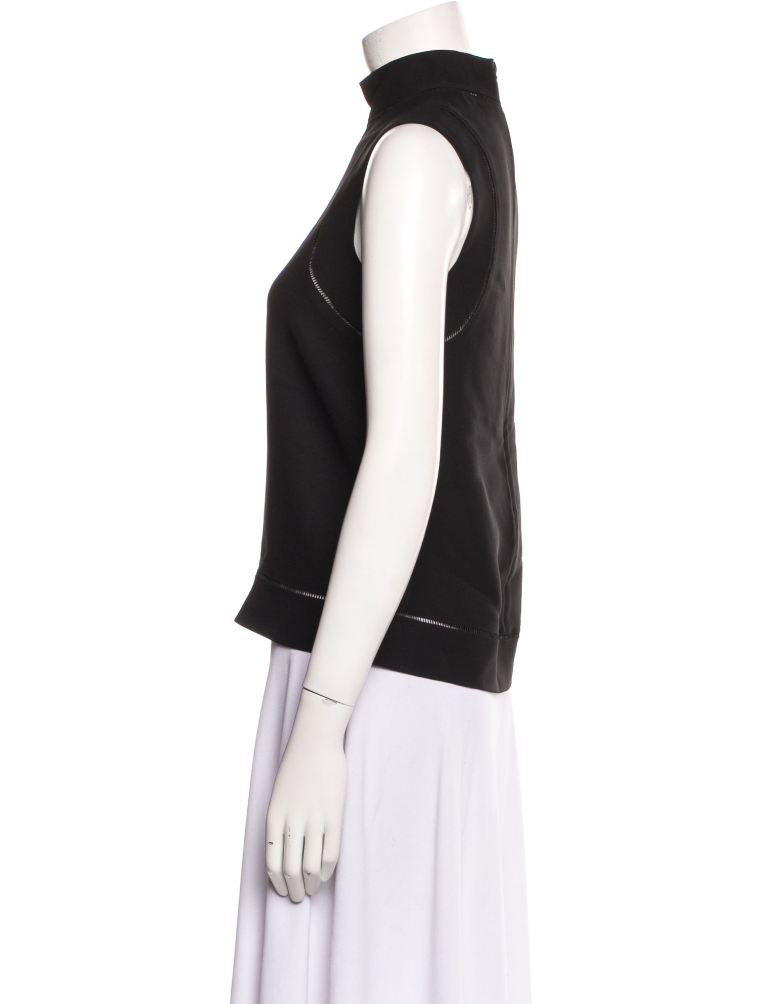 Gucci Silk Mock Neck Top