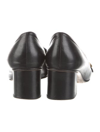 Gucci Leather Fringe Trim Accent Pumps