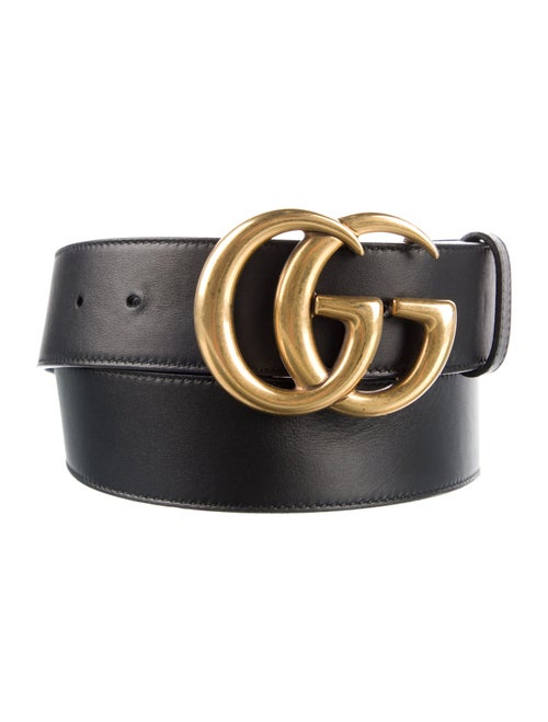 Gucci Double G Logo Leather Belt