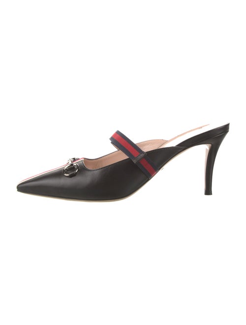 Gucci Horsebit Accent Leather Mules