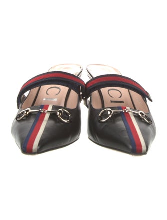 Gucci Horsebit Accent Leather Mules