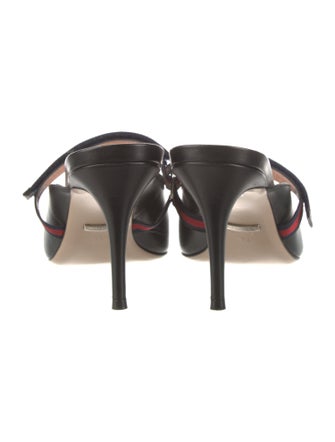 Gucci Horsebit Accent Leather Mules