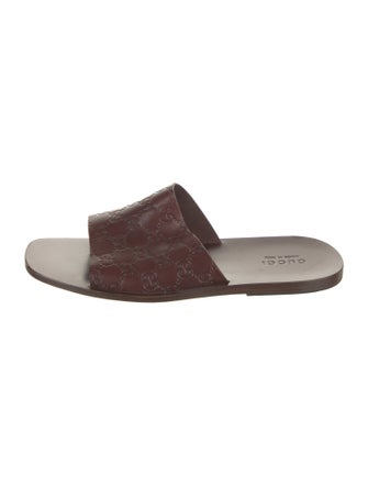 Gucci GG Signature Leather Slides