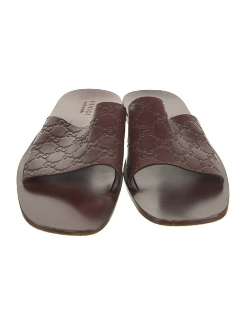 Gucci GG Signature Leather Slides