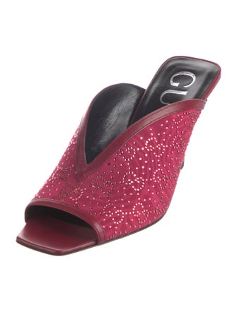 Gucci GG Signature Crystal Embellishments Slides