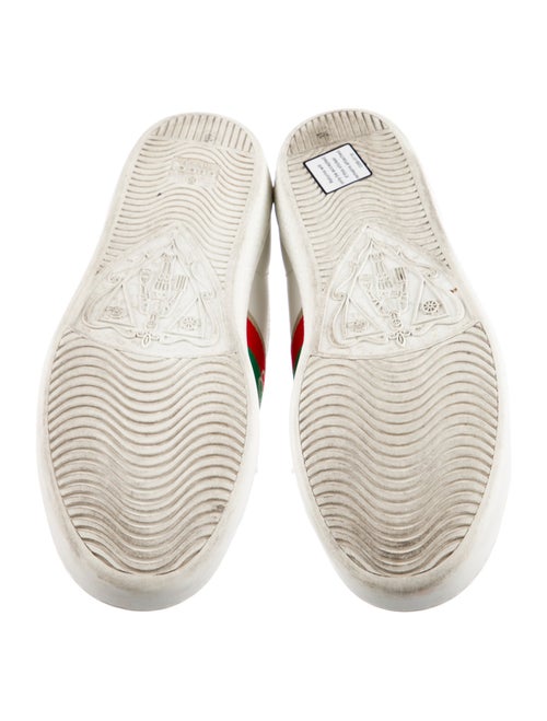 Gucci Web Accent Leather Sneakers