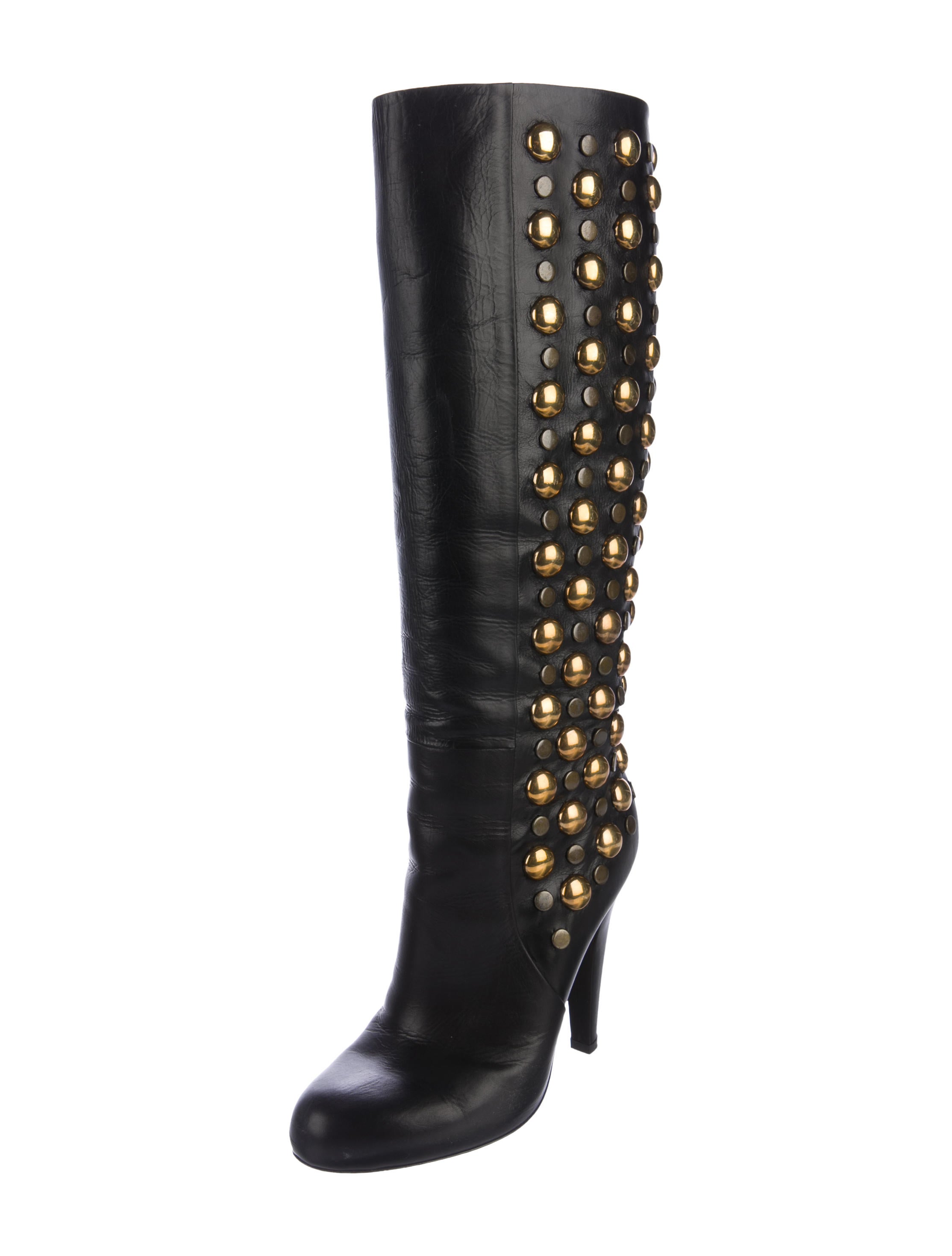 Gucci Studded KneeHigh Boots Black Boots, Shoes GUC174216 The