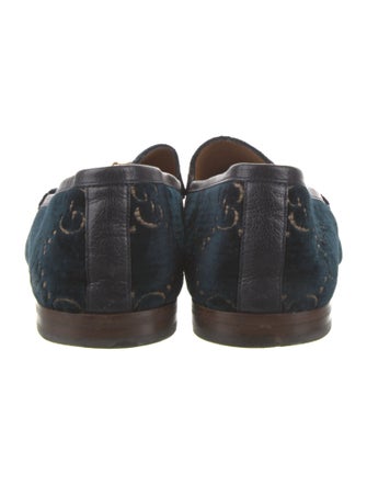 Gucci Horsebit Accent Velvet Slippers