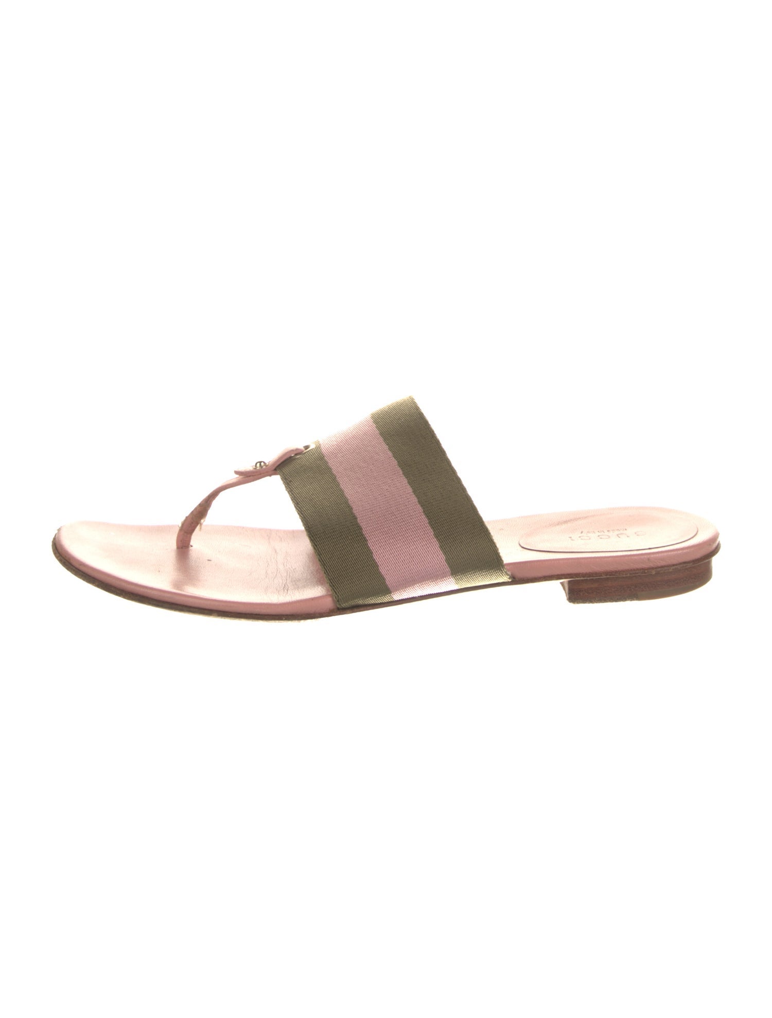 Gucci Leather Colorblock Pattern Slides