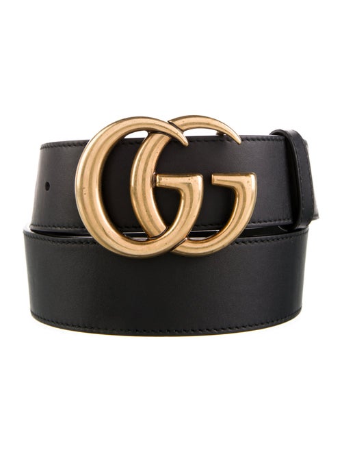 Gucci Double G Logo Leather Belt