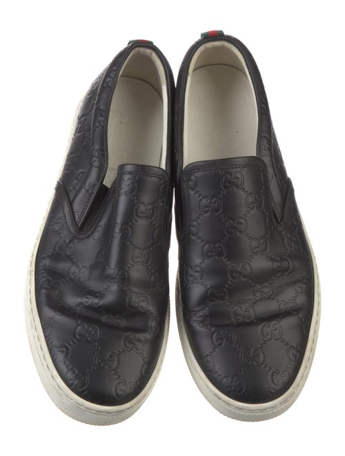 Gucci Web Accent Leather Sneakers