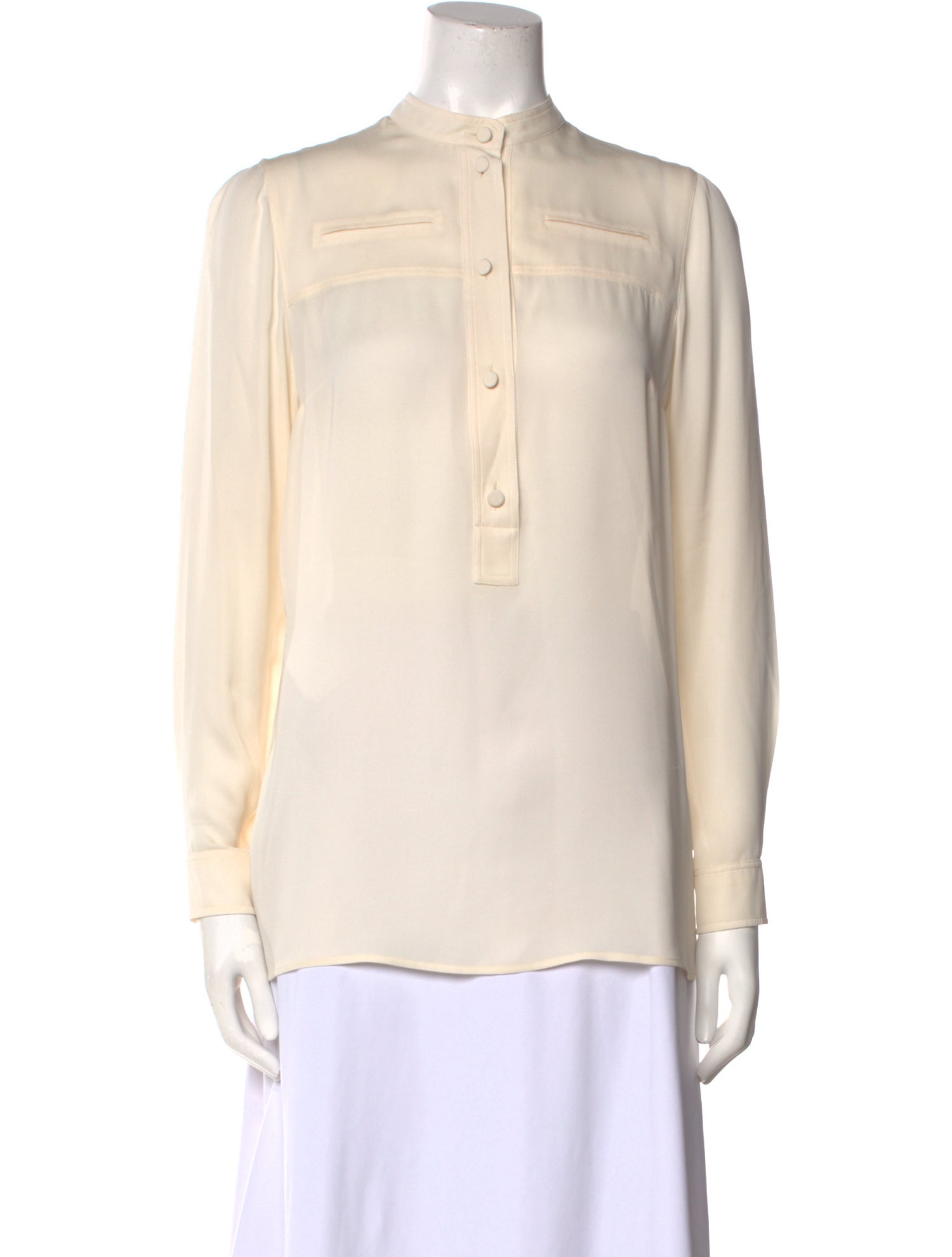 Gucci Silk Mock Neck Blouse