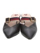 Gucci Sylvie Web Accent Leather Mules