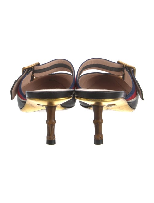 Gucci Sylvie Web Accent Leather Mules