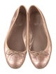 Gucci Leather Bow Accents Ballet Flats
