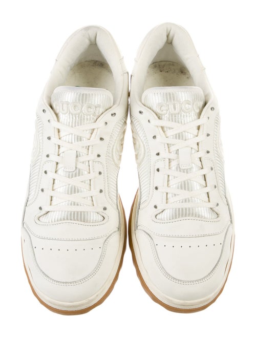 Gucci Leather Embroidered Accent Sneakers