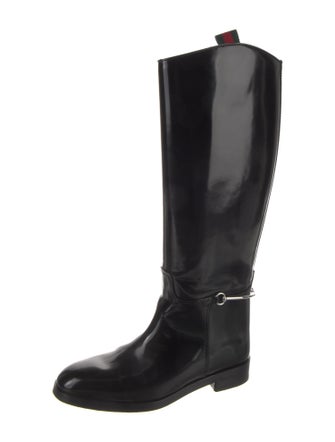 Gucci Patent Leather Riding Boots