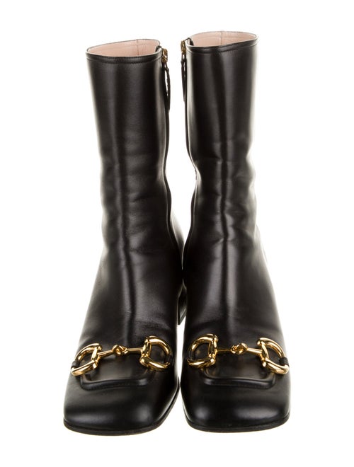 Gucci Horsebit Accent Leather Boots