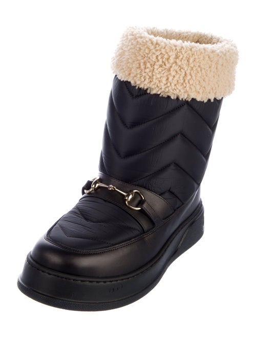 Gucci Horsebit Accent Nylon Lace-Up Boots