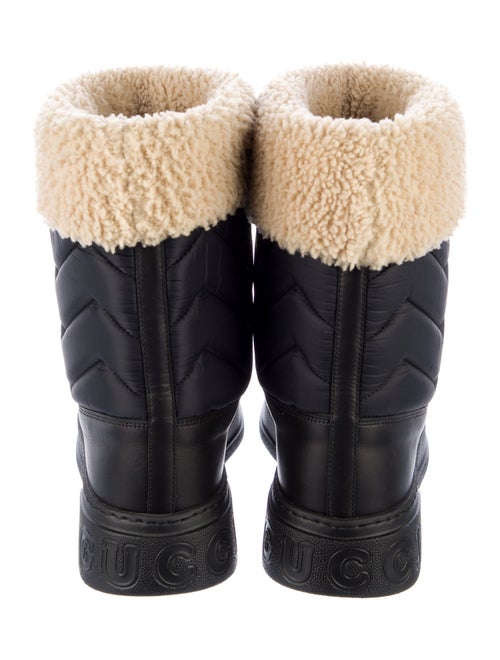 Gucci Horsebit Accent Nylon Lace-Up Boots