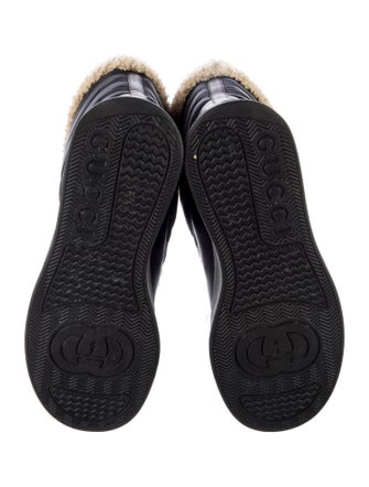 Gucci Horsebit Accent Nylon Lace-Up Boots